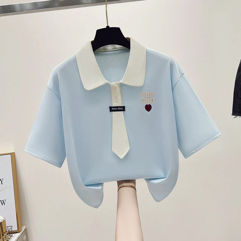 Collins Miu Miu Tie on T-Shirt