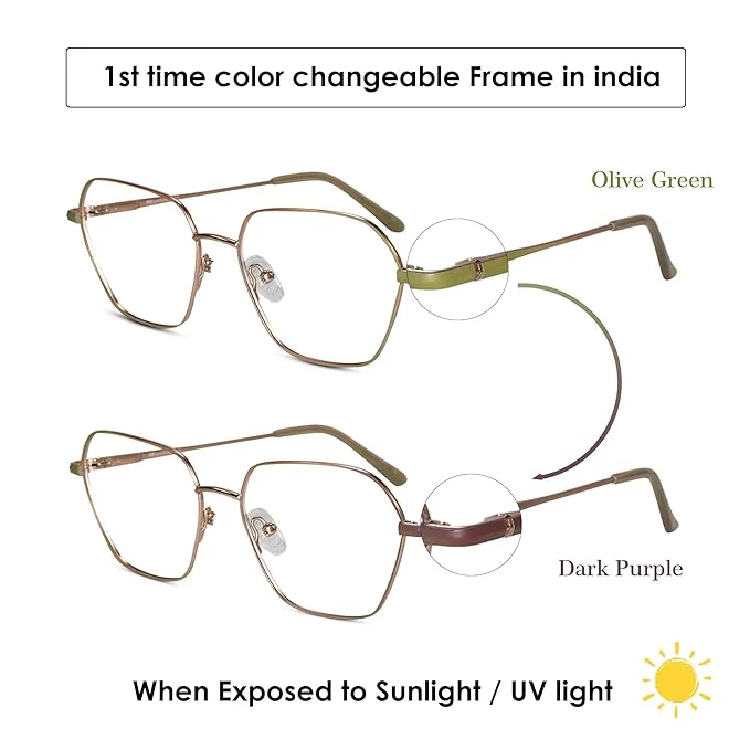 Color changing frame with Computer glasses for For women - Image 3