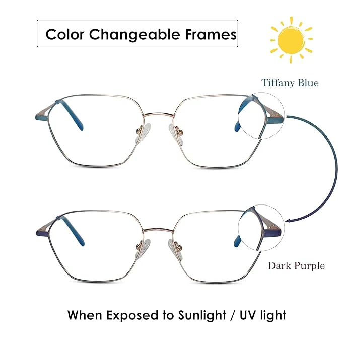 Color Changing Frame With Computer Glasses Stylish & Colorful For Women - Image 4