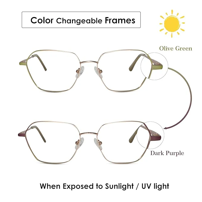 Color Changing Frame With Computer Glasses Stylish & Colorful For women - Image 4