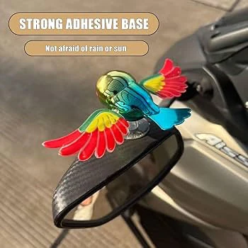 Colorful Flying Bird Car Dashboard Accessory - Image 2