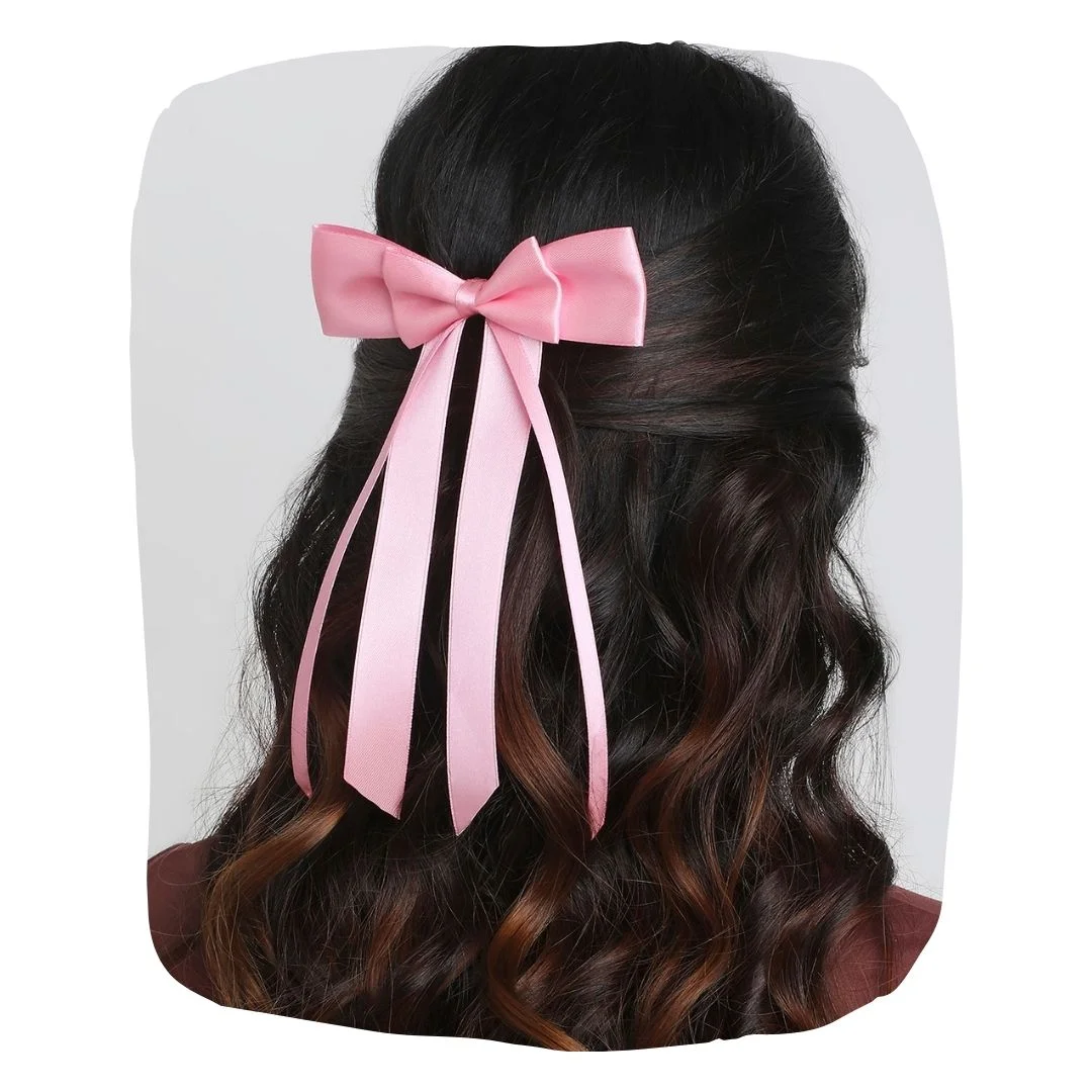 Colorful Hair Bows for Women & Kids - Satin Style Collection - Image 17