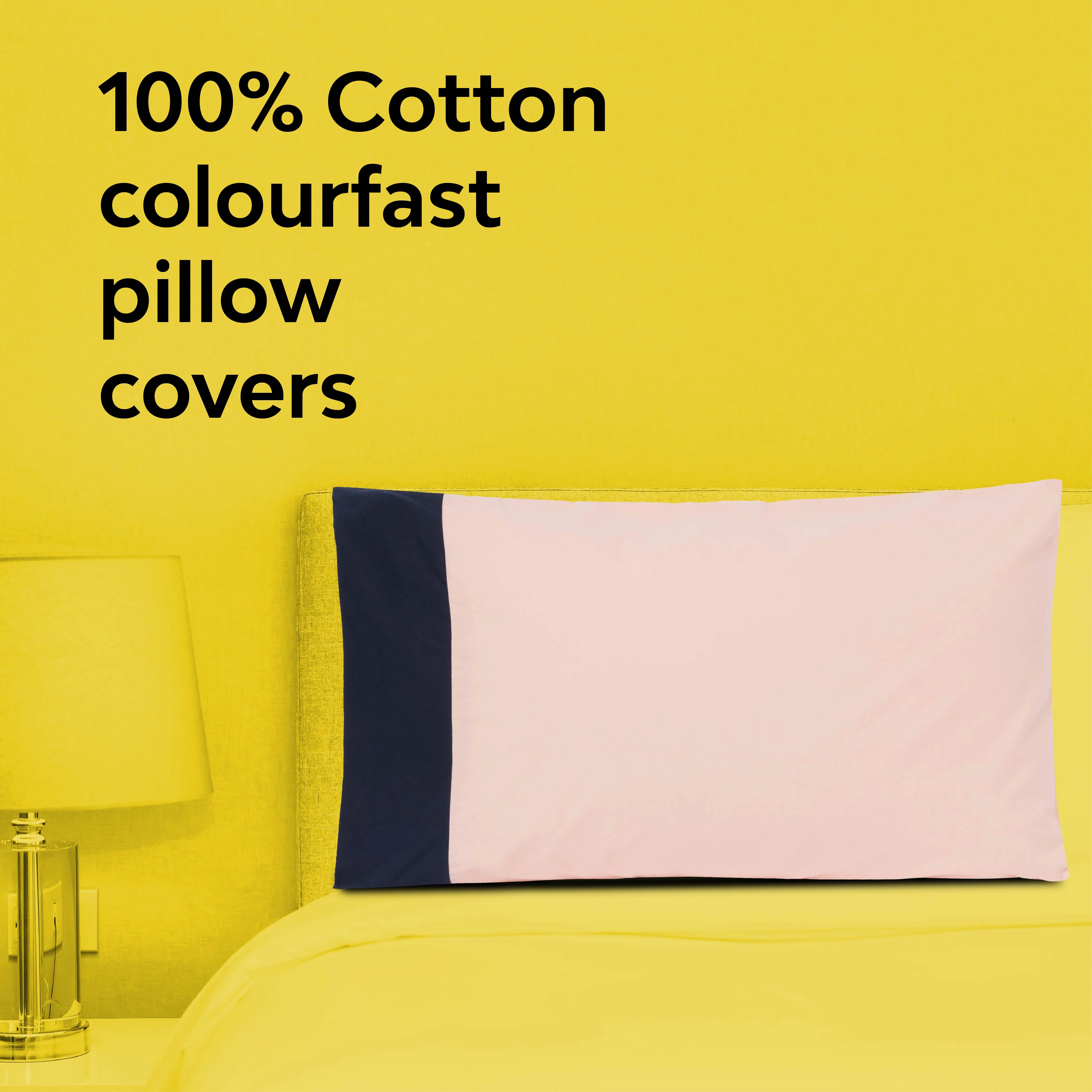 Colour Accent 100% Cotton Bed Pillow Cover | Set Of 2 - Image 20