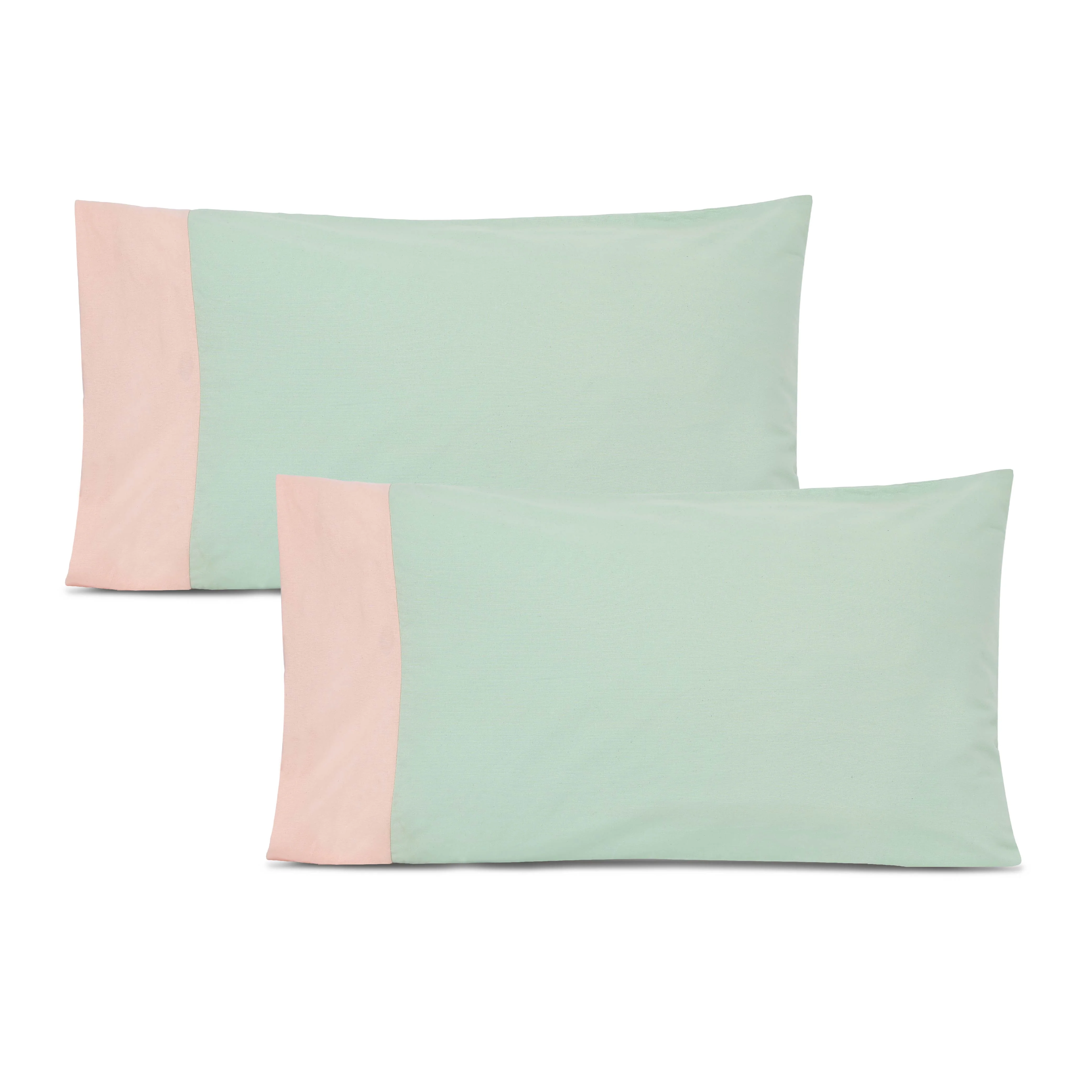 Colour Accent 100% Cotton Bed Pillow Cover | Set Of 2 - Image 27