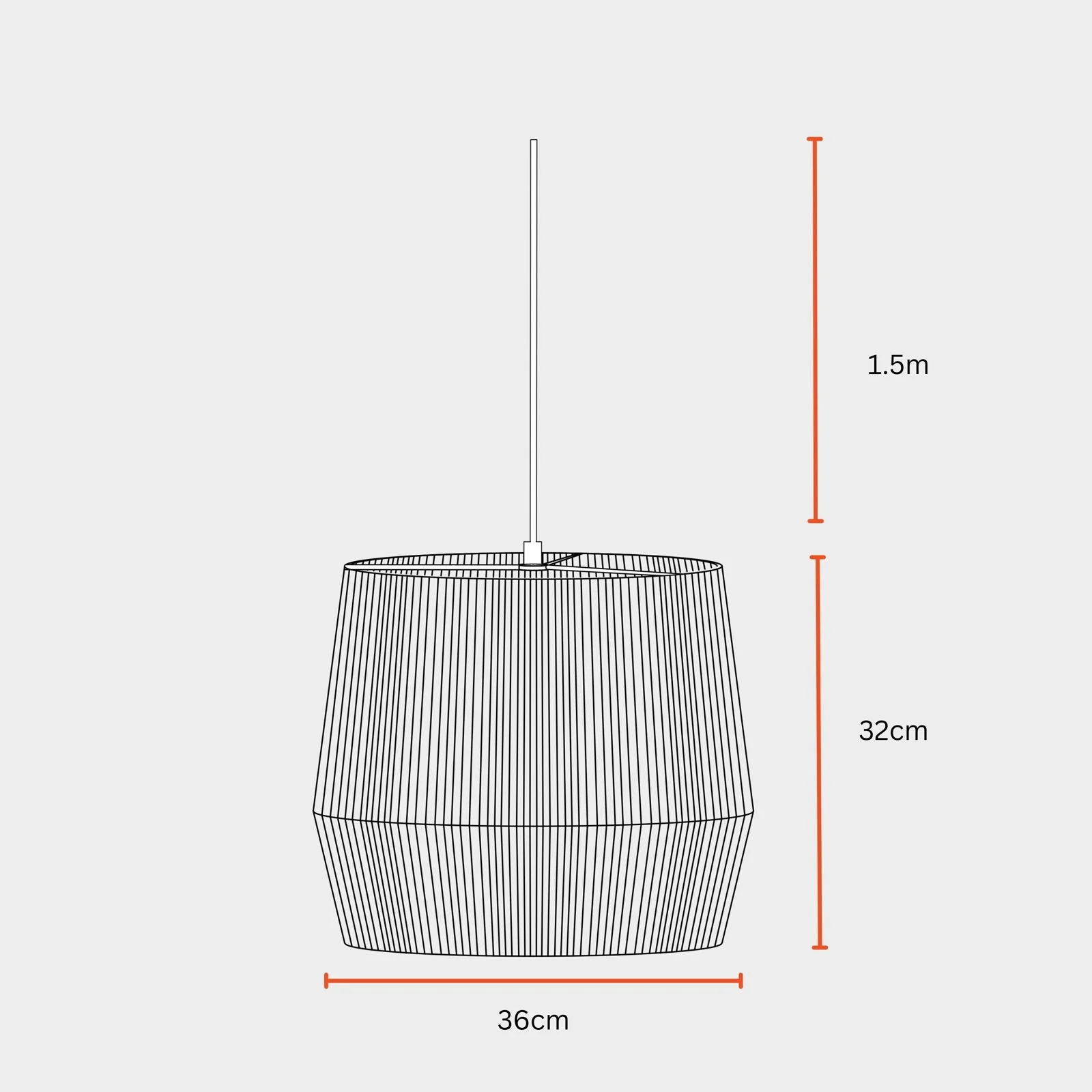 Colour Story 100 Pendant Lamp - Limited Edition Threading Pattern Pendant Light, Cotton Threading Lampshade, Sturdy Construction Hanging Light - Image 6