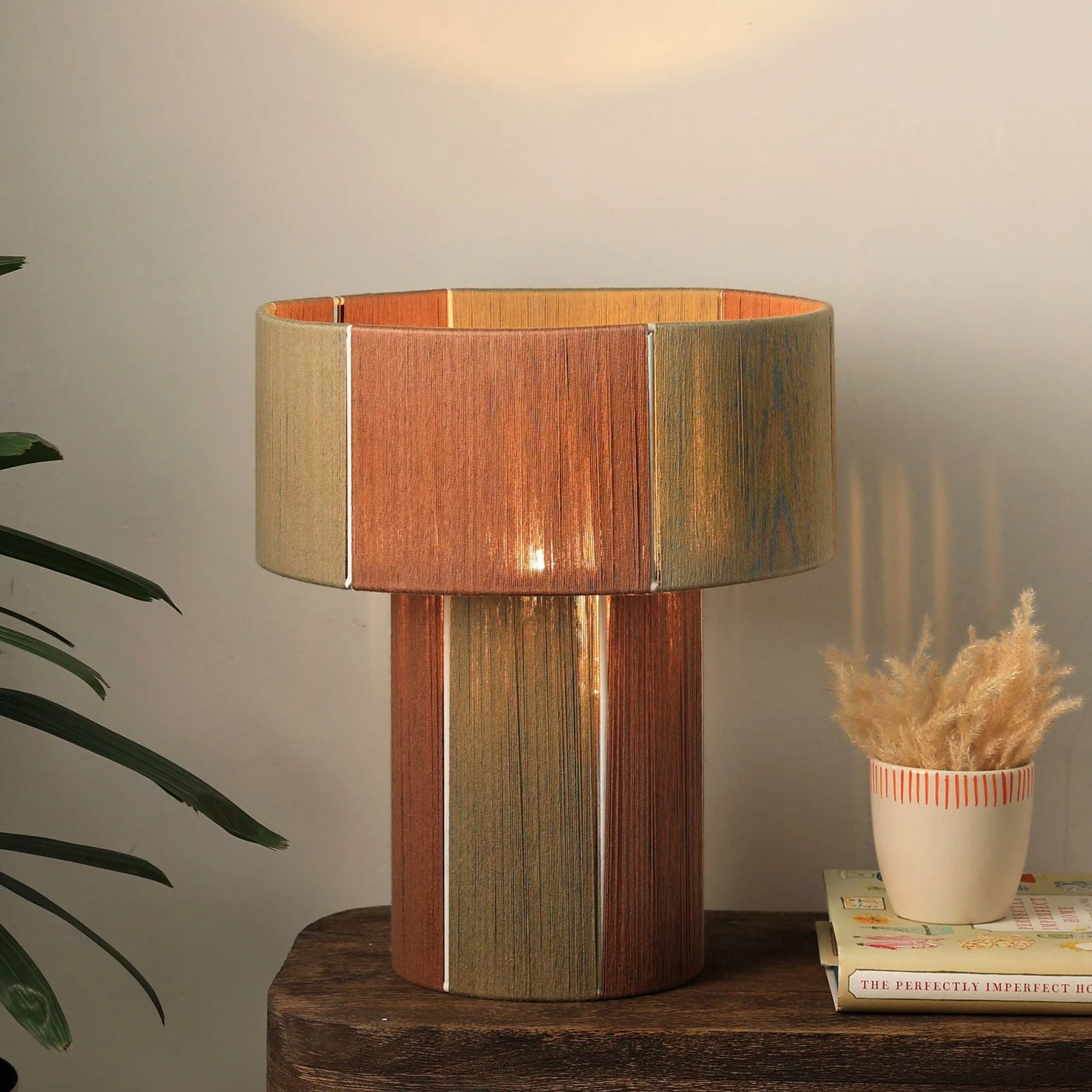 Colour Story 300 Table Lamp - Handmade Craftsmanship, Cotton Threading Pattern Lampshade