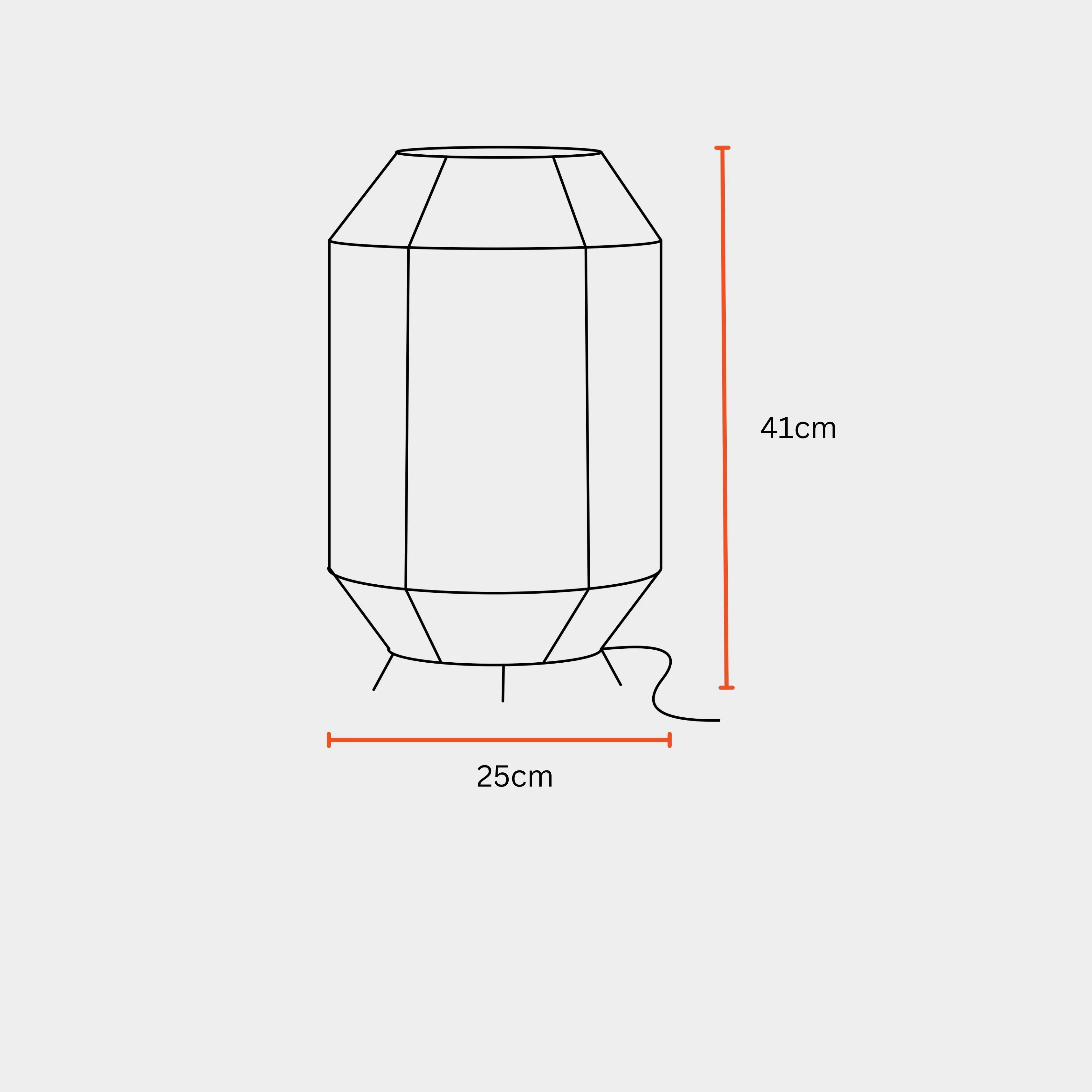 Colour Story 400 Table Lamp - Minimalist Indian Craftsmanship, Cotton Threading Pattern Lampshade - Image 5