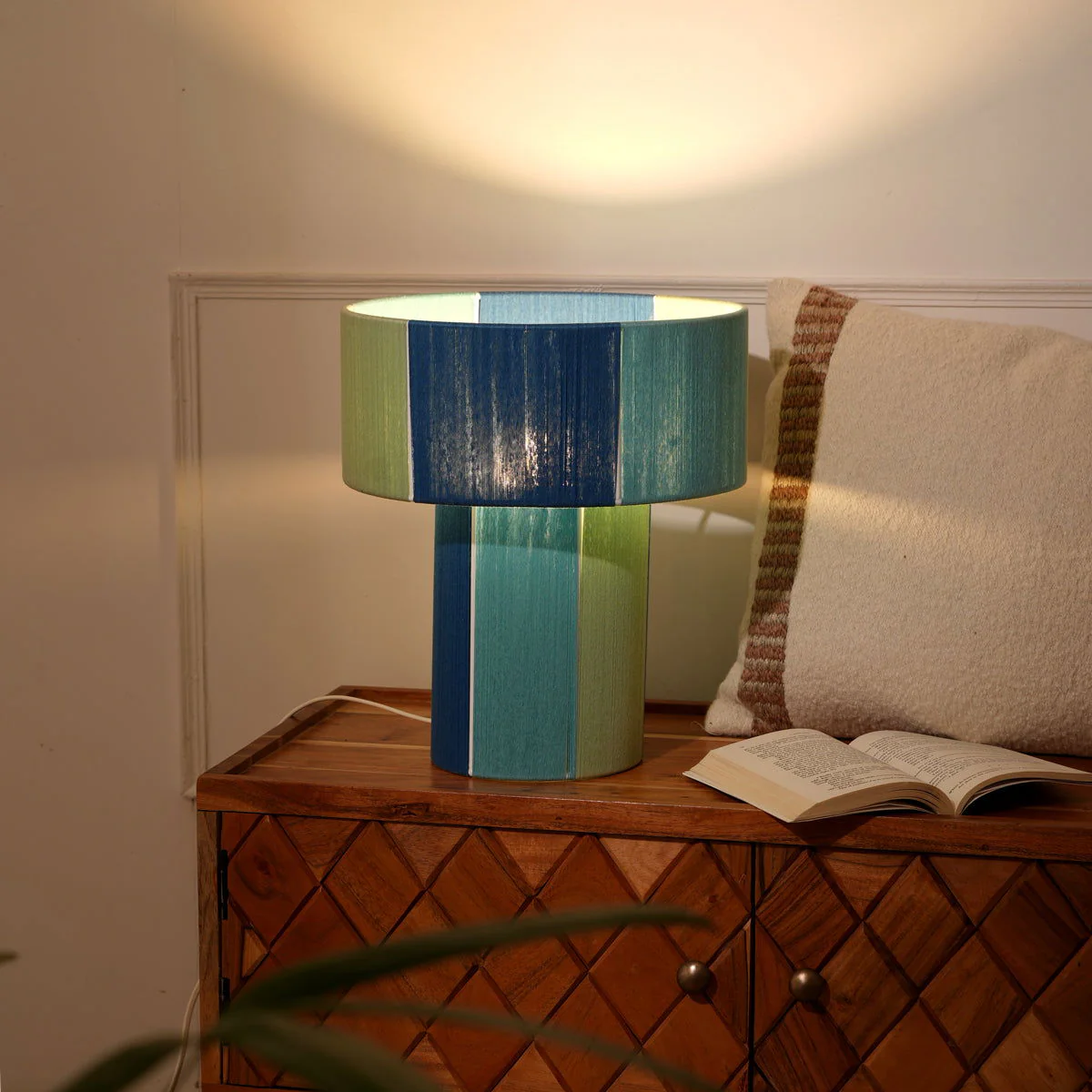 Colour Story 500 Table Lamp-Scandinavian Design, Handwoven With Thread - Image 4