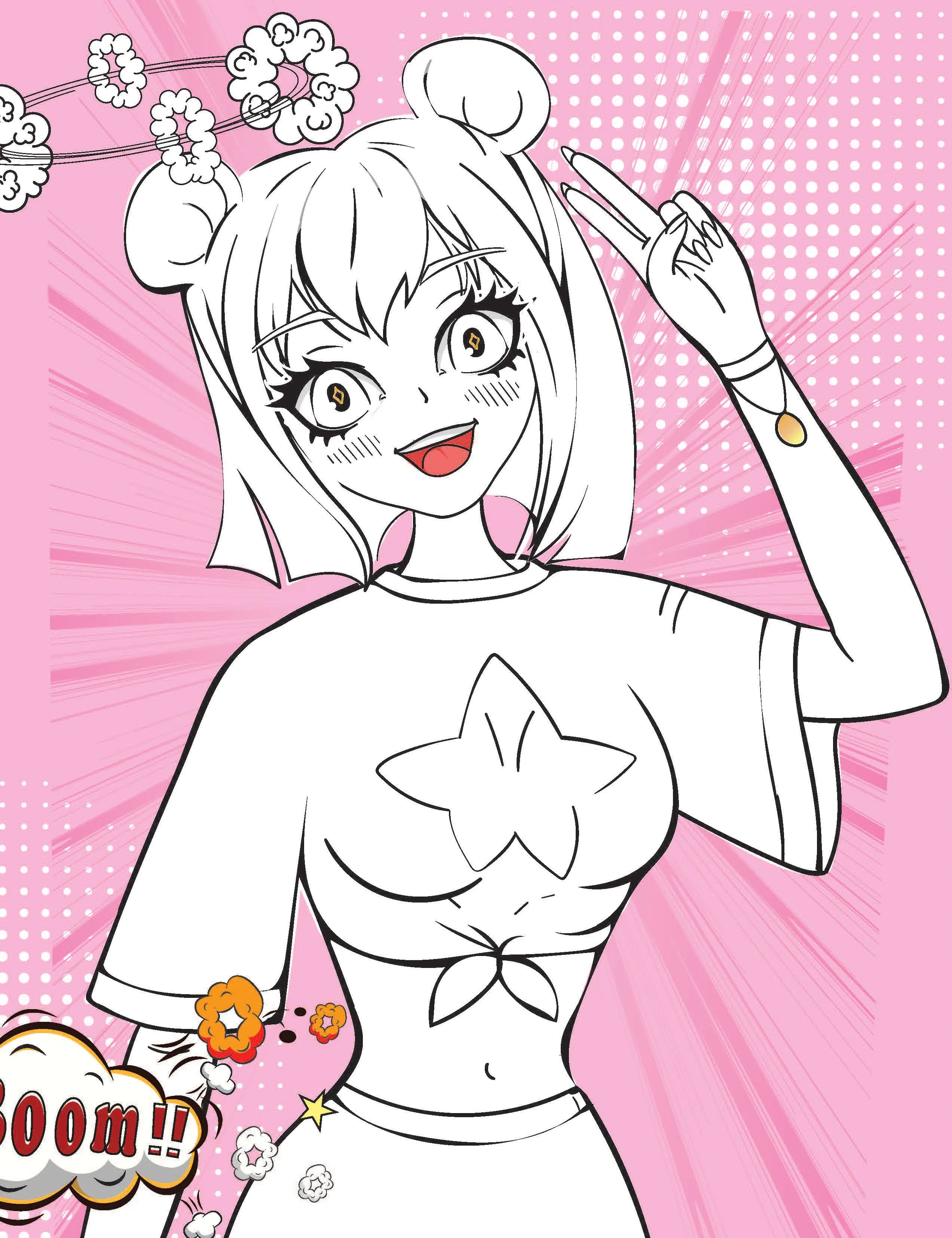 Colour Your Own Manga Book 1 With Free Manga Colouring Poster Age 4+ - Image 6