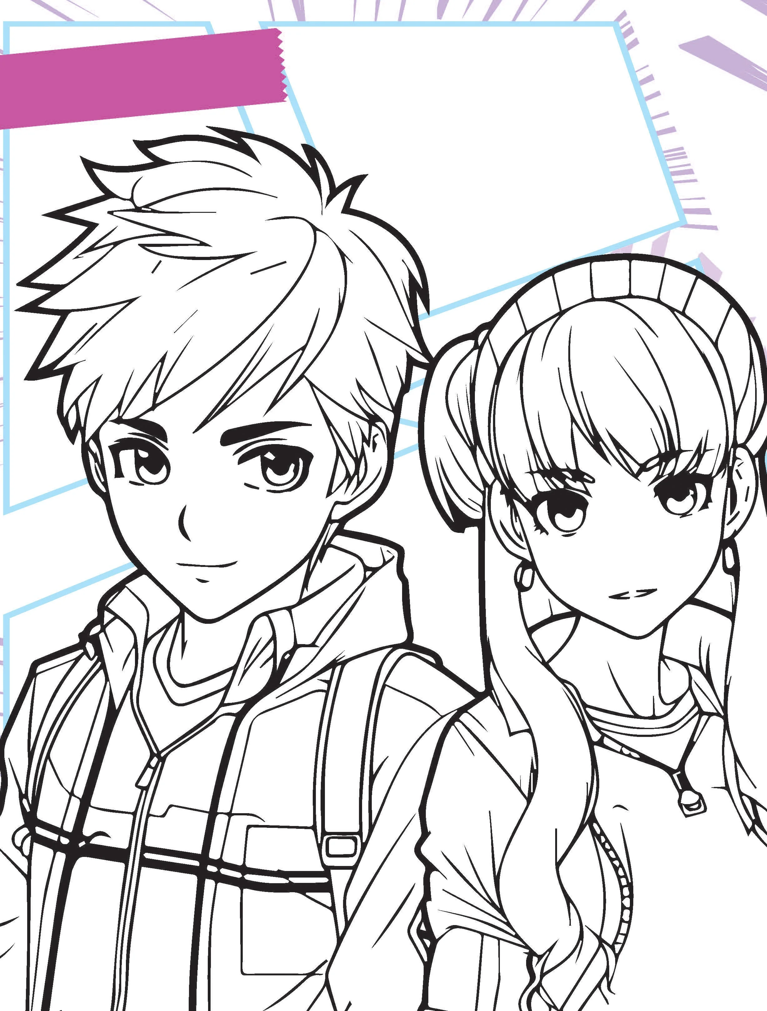 Colour Your Own Manga Book 2 With Free Manga Colouring Poster Age 4+ - Image 2