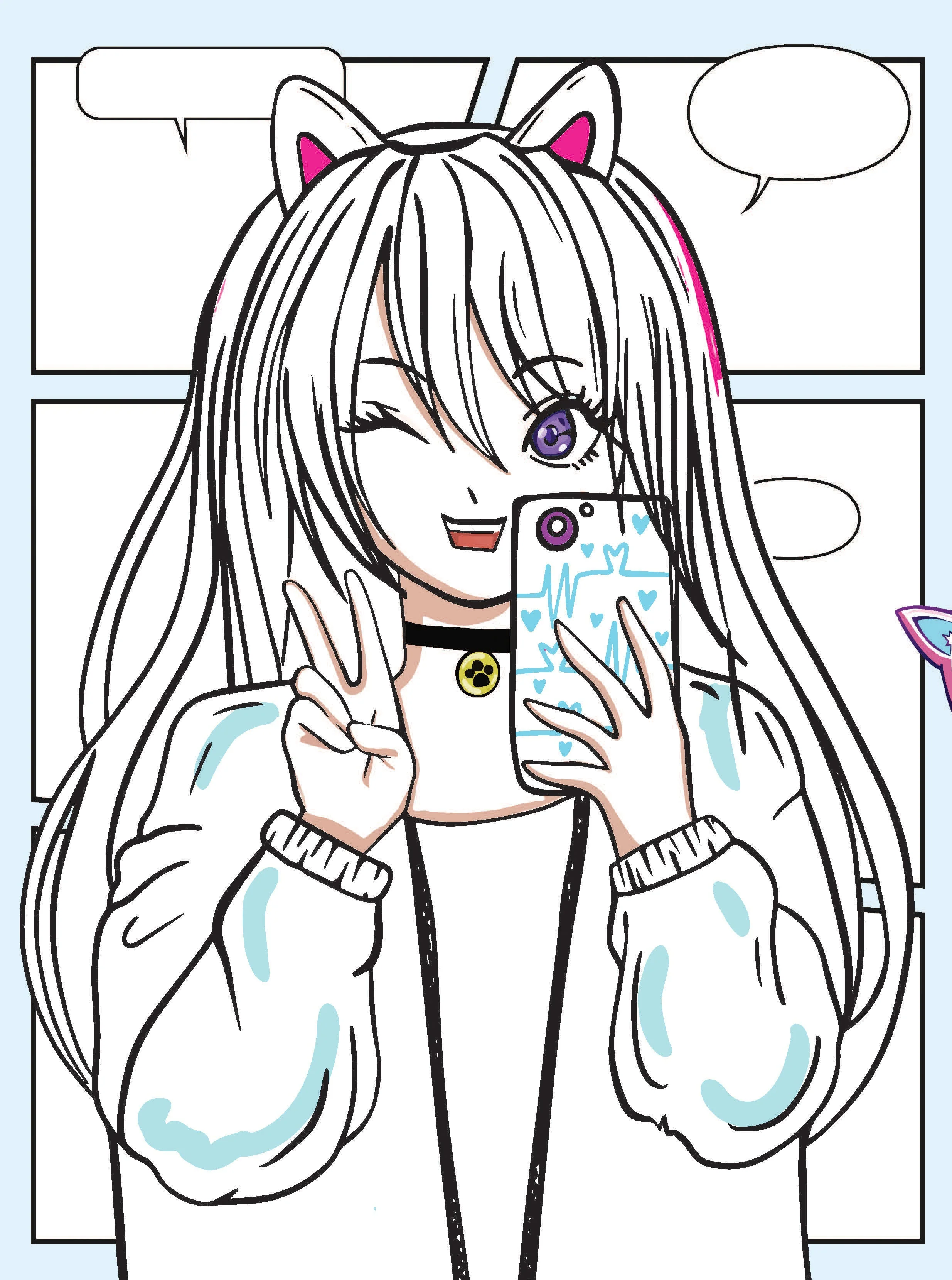 Colour Your Own Manga Book 4 With Free Manga Colouring Poster Age 4+ - Image 8