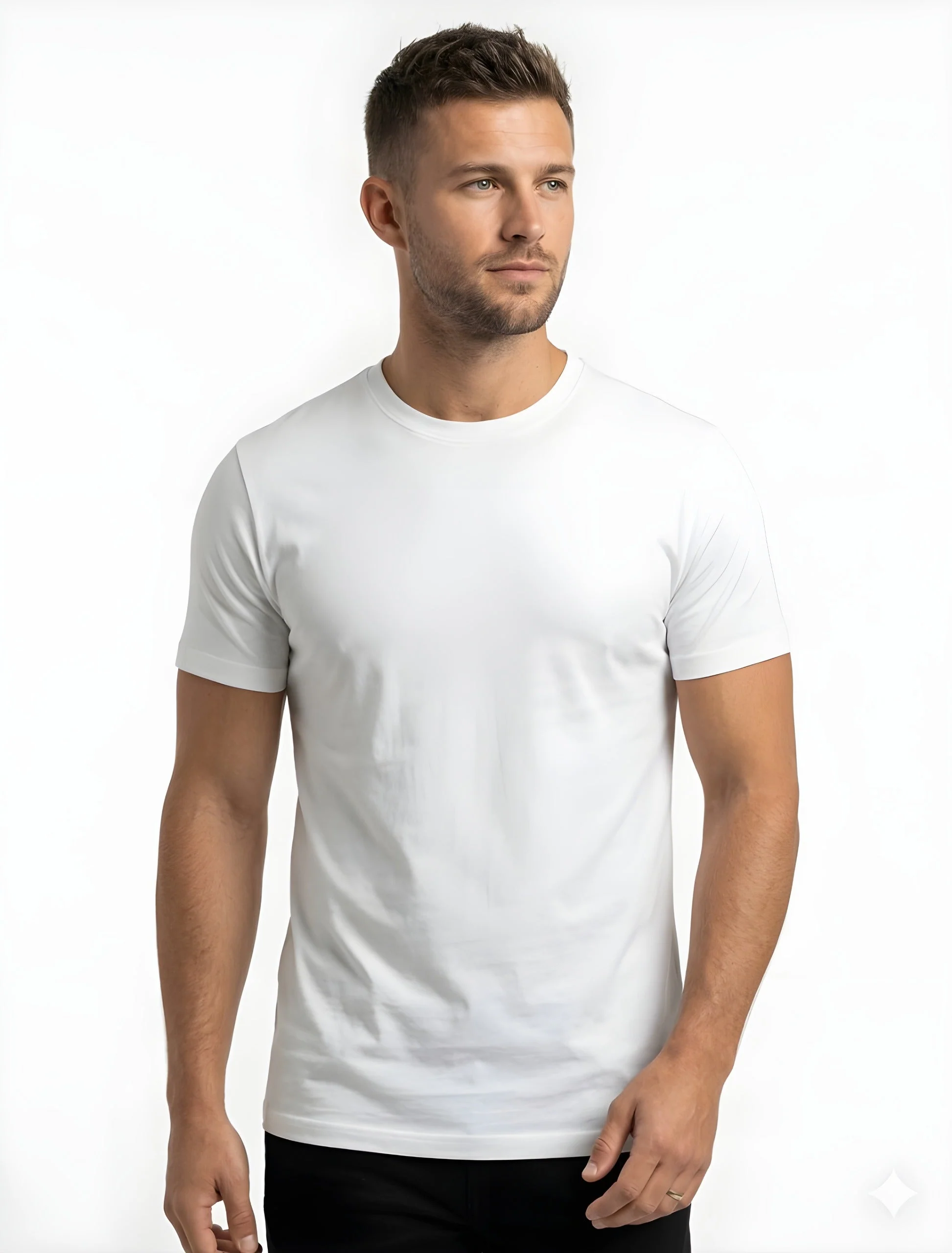 Combo : Grey, White and Black Pack Of 3 T-Shirt - Image 3
