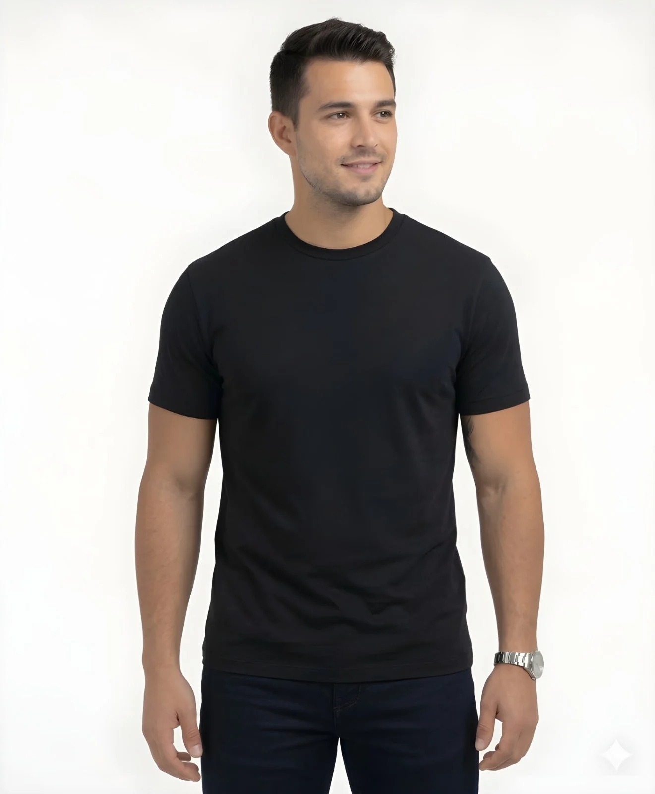 Combo : Grey, White and Black Pack Of 3 T-Shirt - Image 4