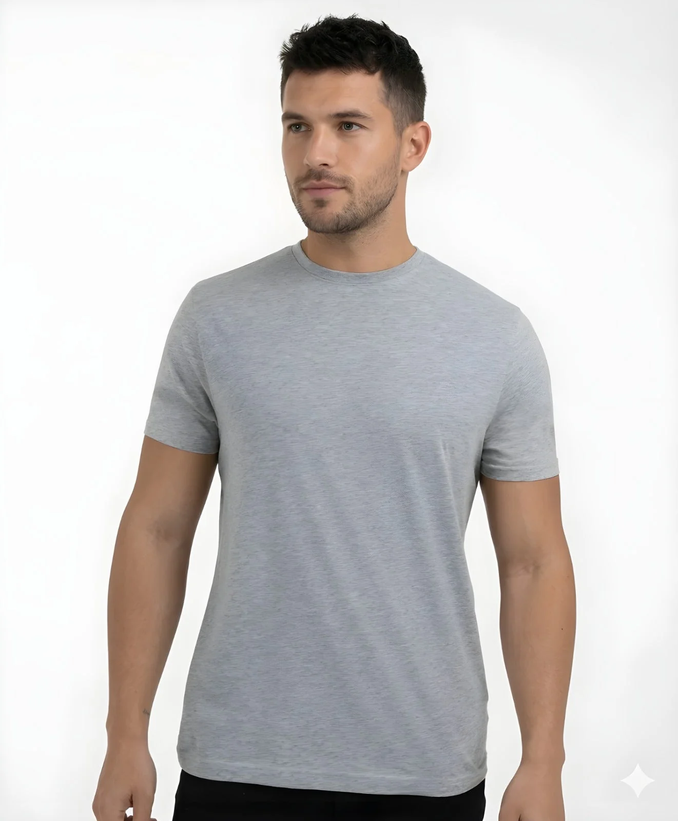 Combo : Grey, White and Black Pack Of 3 T-Shirt - Image 5