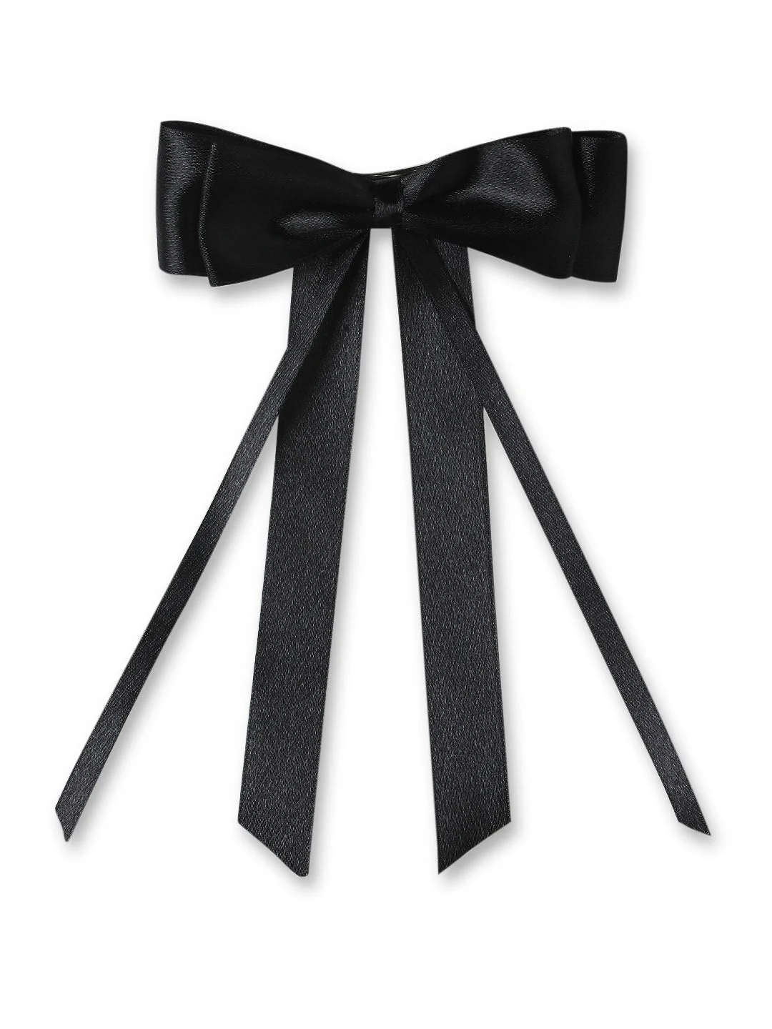 Combo of 2 Satin Silk Ribbon Double Bow Long Tail Hair Bow - Image 5