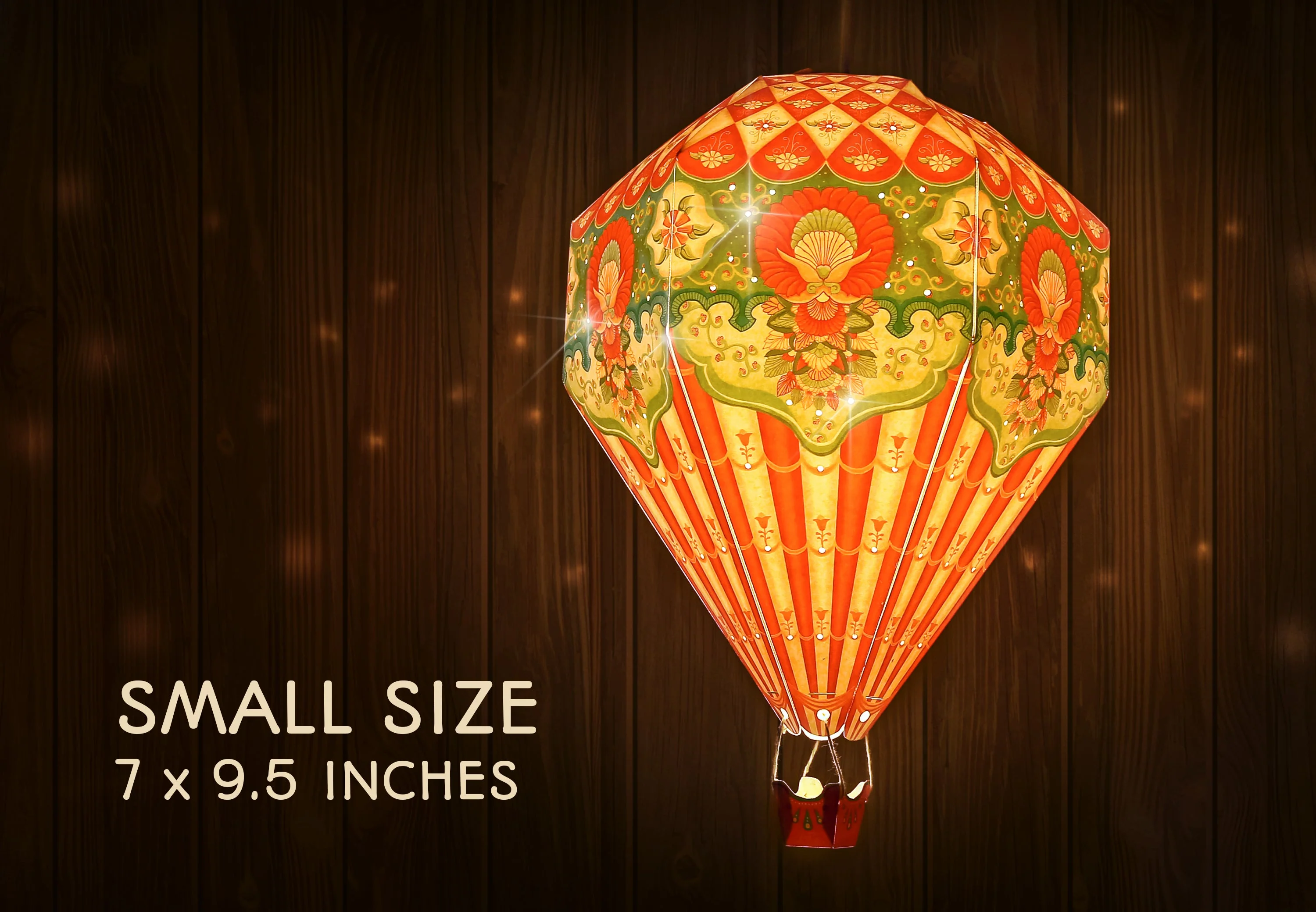 Combo Saver: 3 Hot Air Balloon Paper Lamp Shades: 1 Big Blue + 2 Small Assorted - Image 6