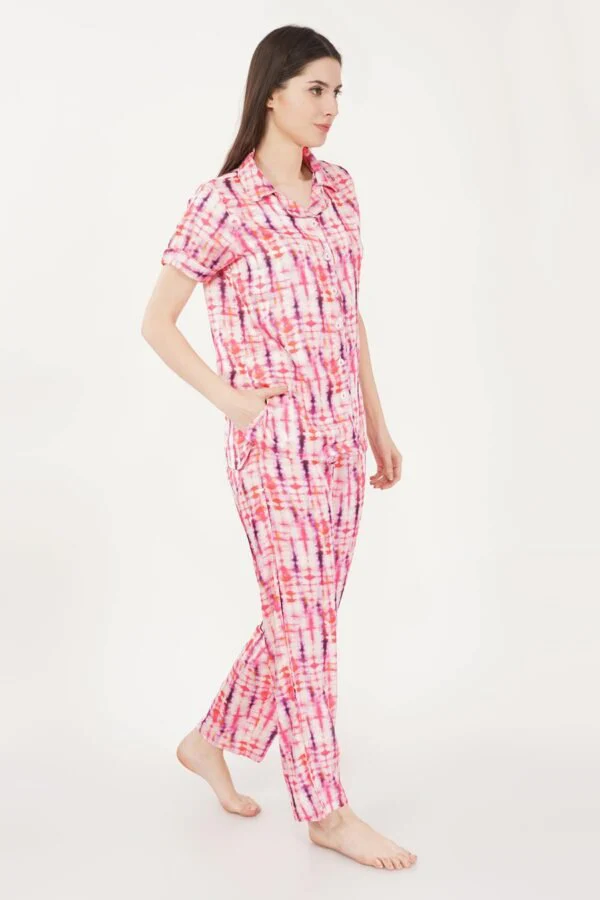 Comfy Tie-Dye Night Suit – 2 Piece Co-ord Set for Women - Image 2