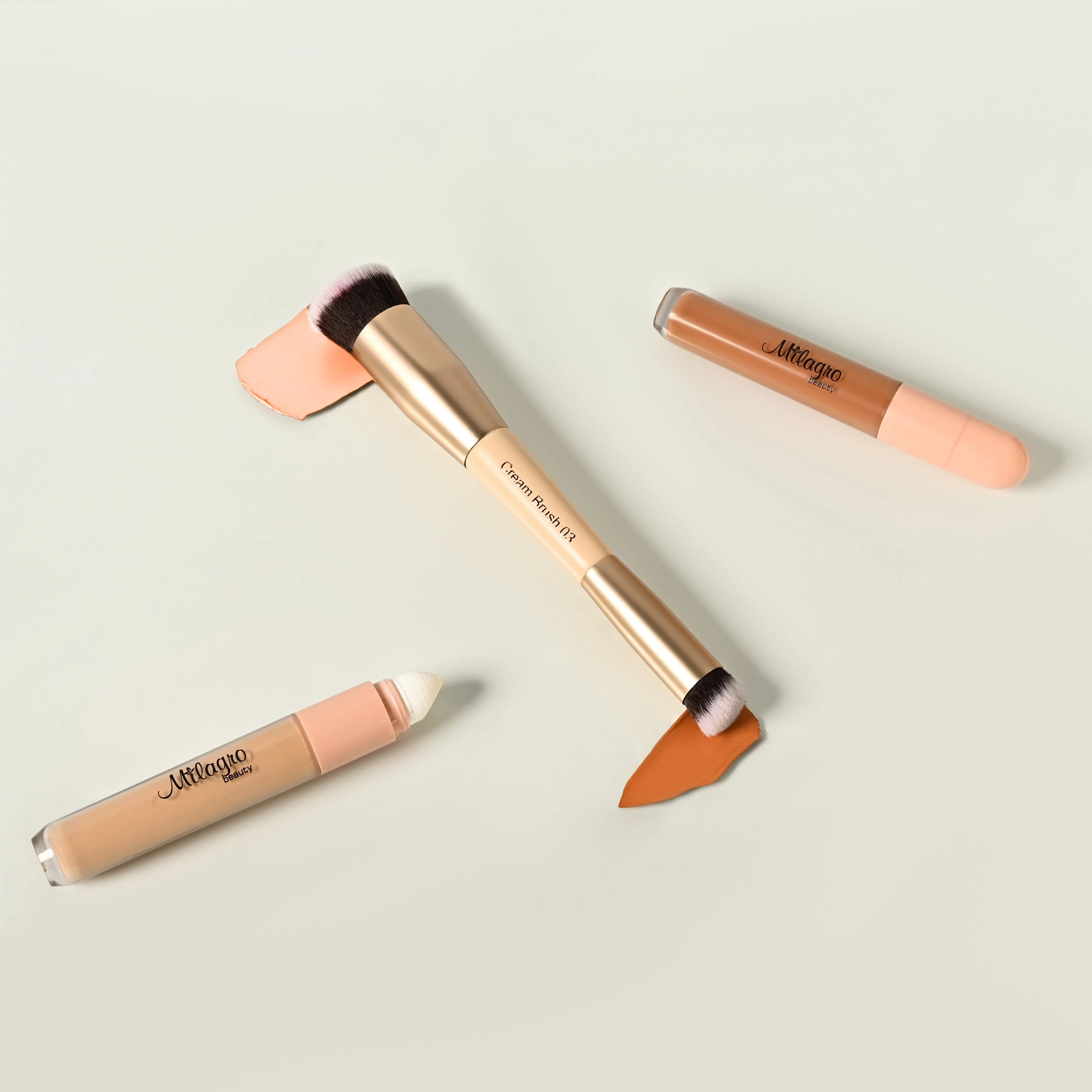 Concealer + Dual End Cream Foundation and Concealer Brush 03 - Image 3