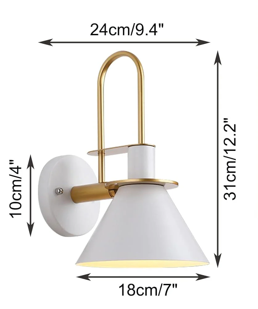 Cone Wall Sconce - Yellow Metal Wall Lamp - Image 2