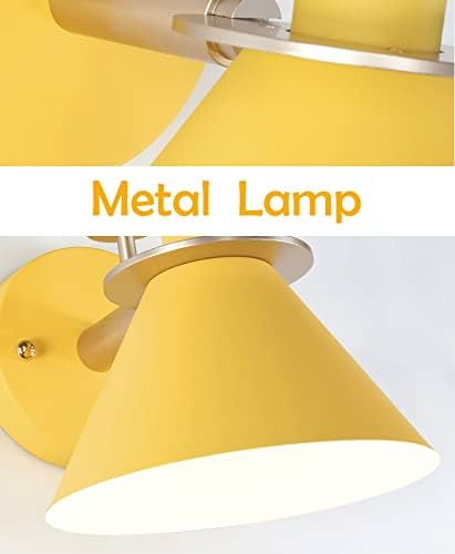 Cone Wall Sconce - Yellow Metal Wall Lamp - Image 6
