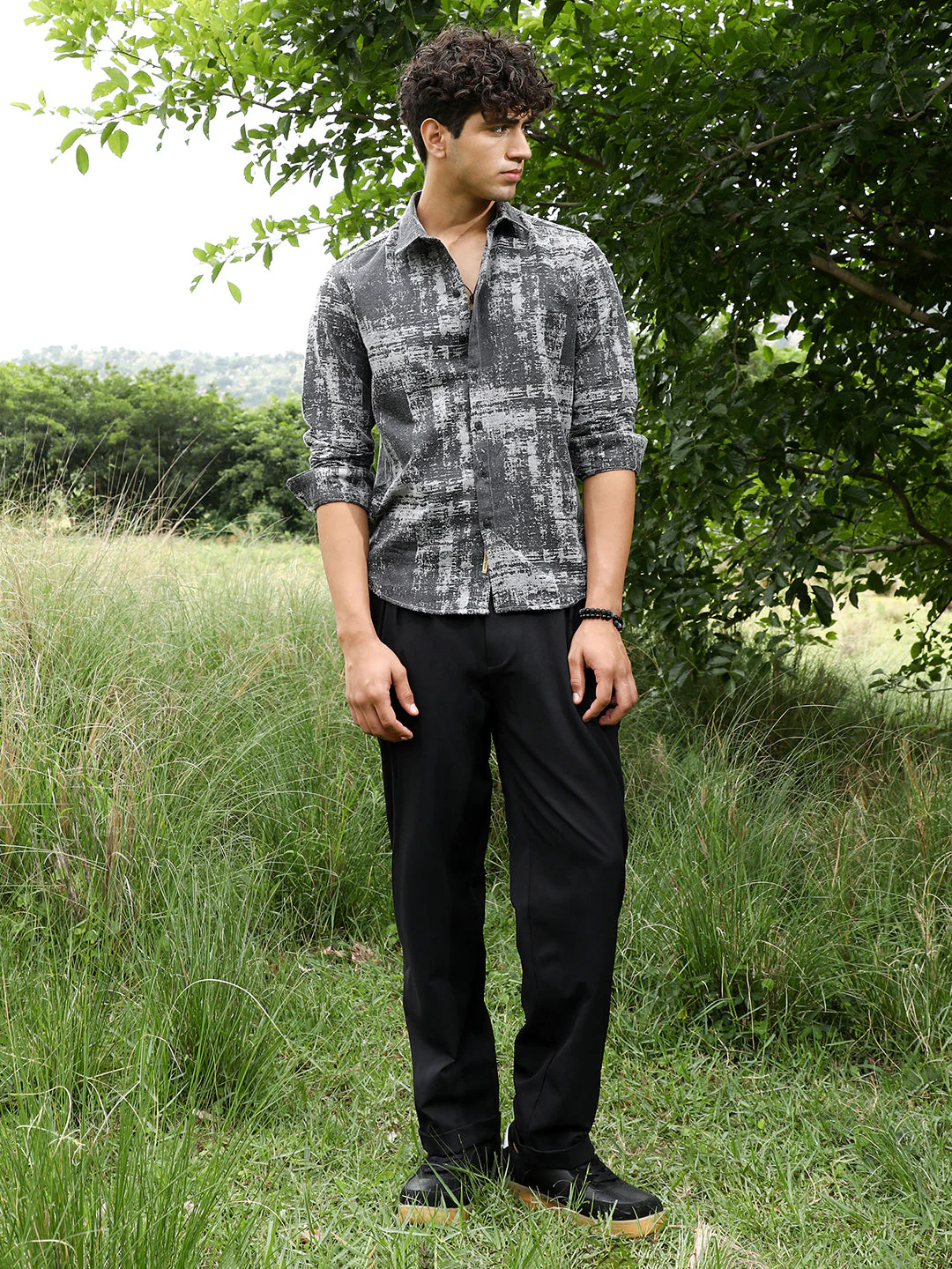 Contrast-Brushed Jacquard Shirt - Image 5