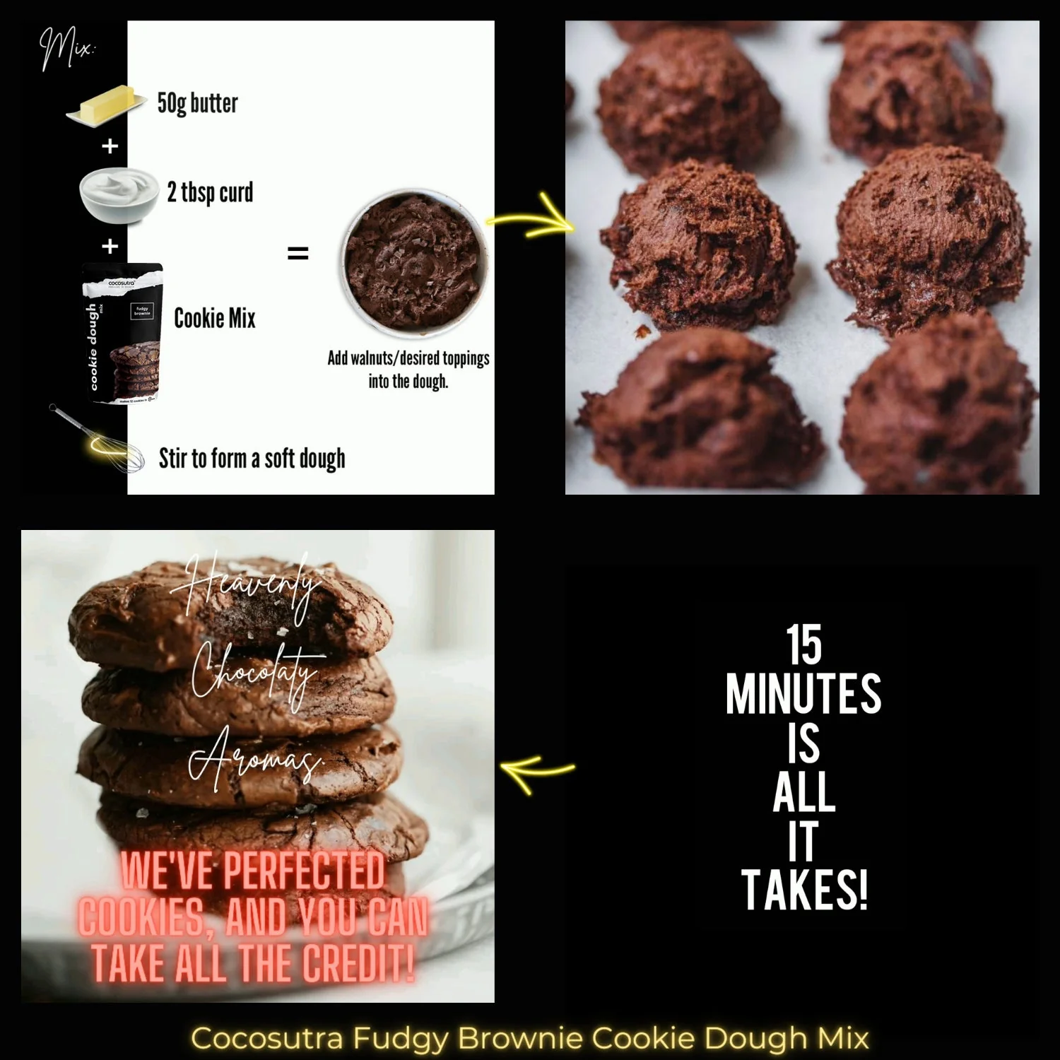 Cookie Dough Mix Combo | Pack of 4 | 860 g - Image 4