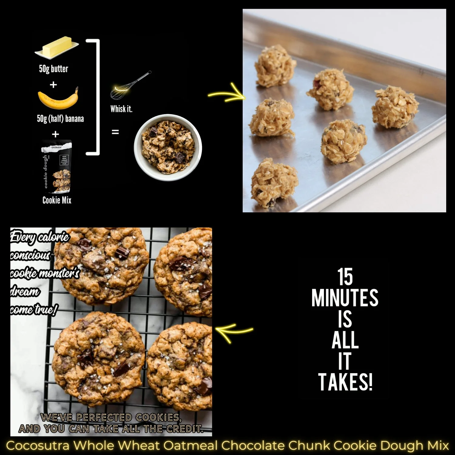 Cookie Dough Mix Combo | Pack of 4 | 860 g - Image 6