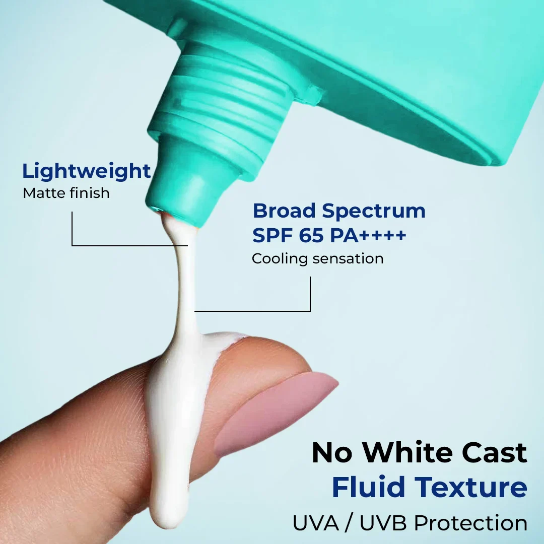 Cooling Fluid Sunscreen | SPF 65 PA++++ | 8 Hour Oil Control | Flash Sale - Image 8