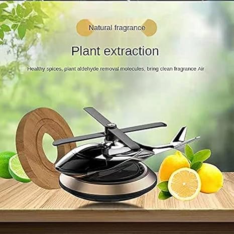 Copter: Solar Powered Helicopter Car Perfume Diffuser with Rotating Design & Aroma Oil for Dashboard Freshness - Image 2