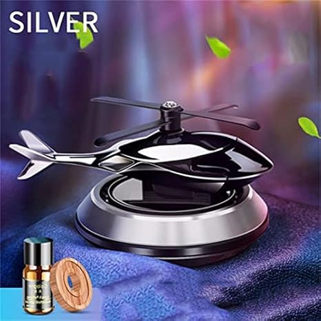 Copter: Solar Powered Helicopter Car Perfume Diffuser with Rotating Design & Aroma Oil for Dashboard Freshness - Image 3