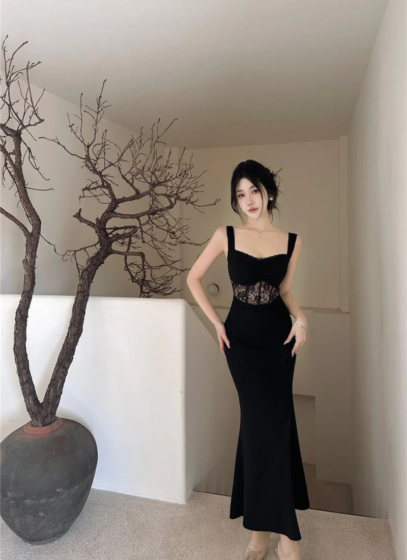Cora Black Corset Dress - Image 3