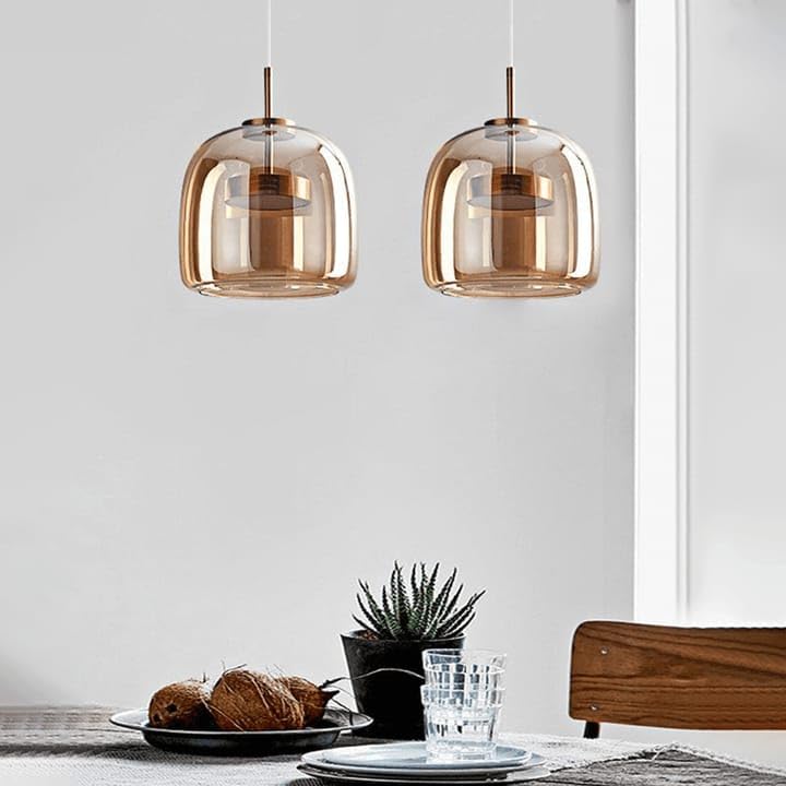 CORAL TREE LED Gold Finish Amber Glass Bedside Pendant/Hanging Light Ceiling Lamp Lighting Fixture - Tricolour Light (White, Warm White, Natural White) - Image 7