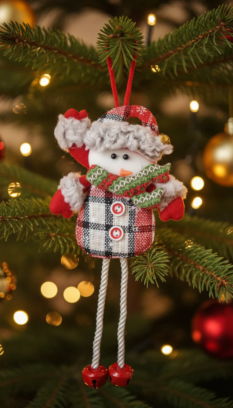 Coral Tree Set of 3 Christmas Ornaments – Santa, Reindeer & Snowman - Image 4