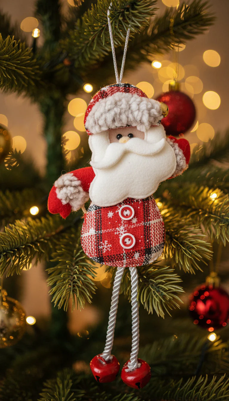 Coral Tree Set of 3 Christmas Ornaments – Santa, Reindeer & Snowman - Image 6