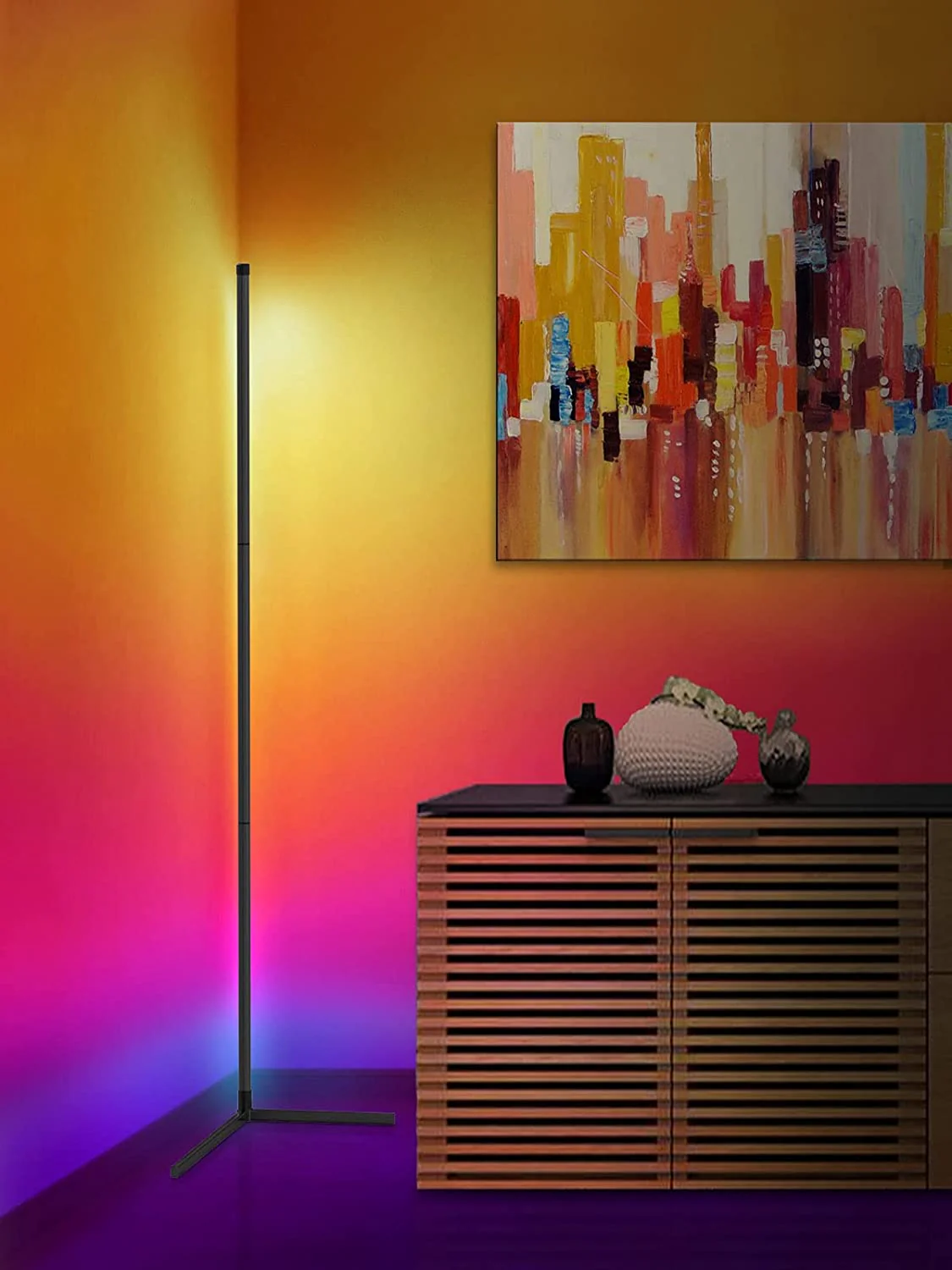 Corner Vertical Floor Lamps with App-Based Control System - Image 3