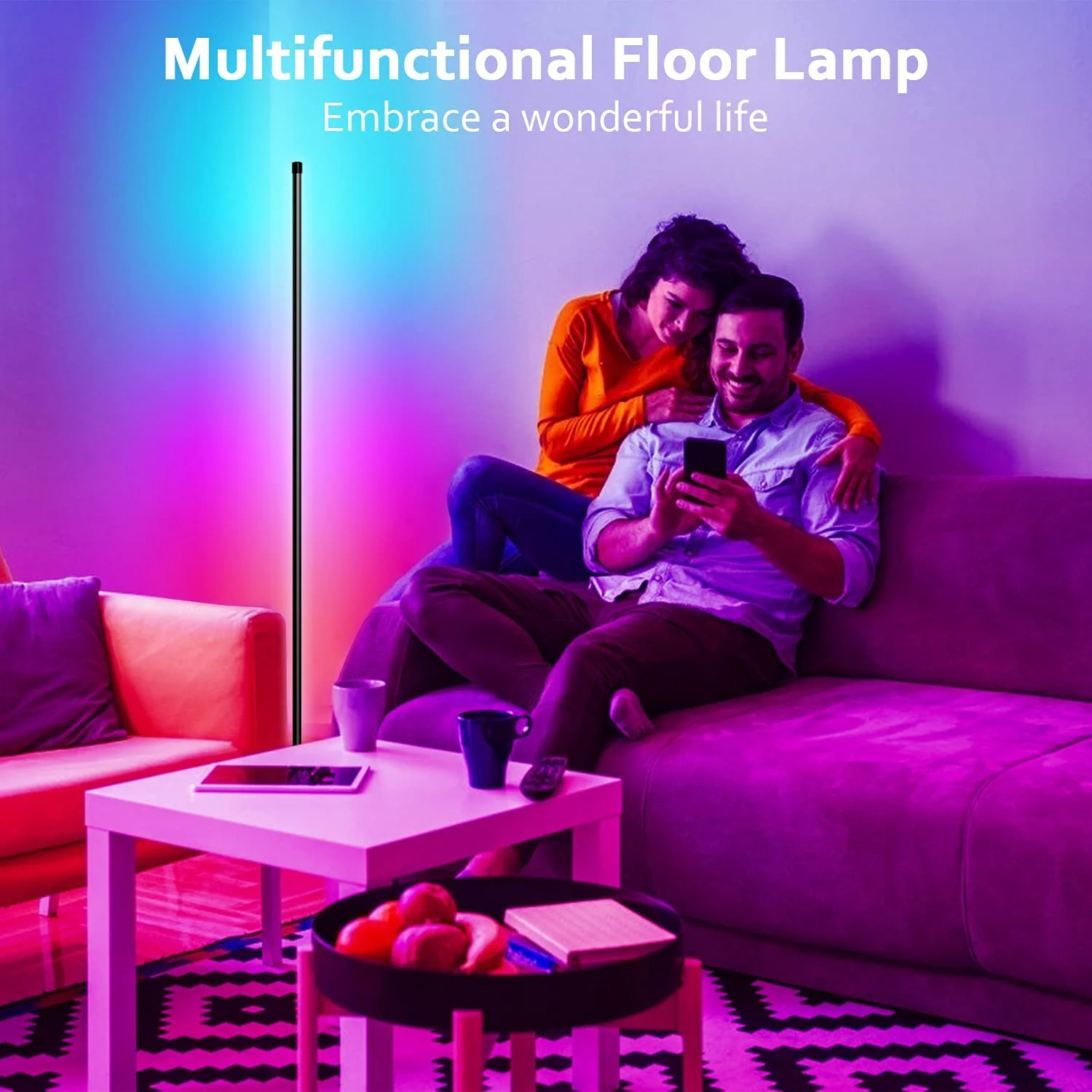 Corner Vertical Floor Lamps with App-Based Control System - Image 6