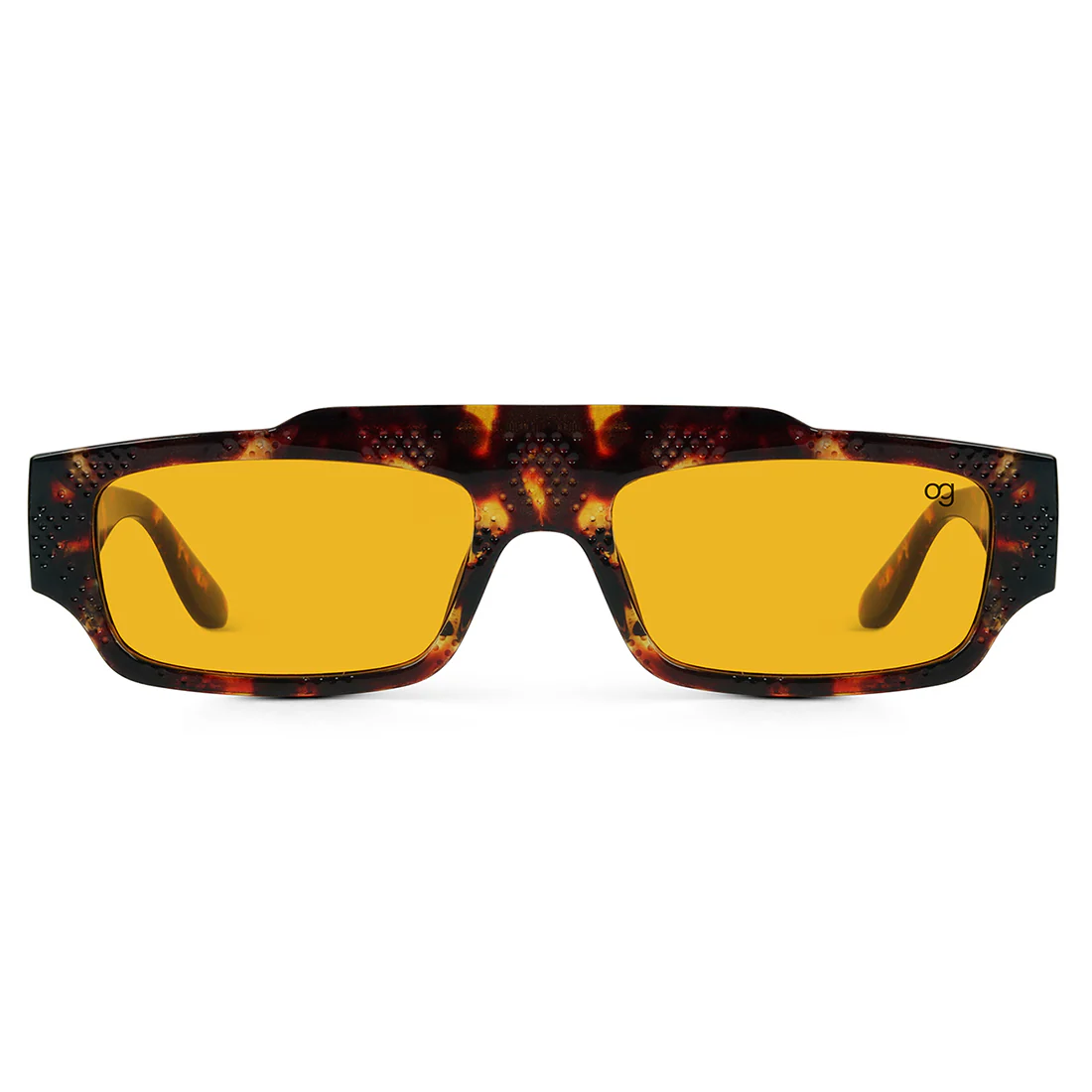 Cosmos orange Rectangle Sunglasses - Image 3