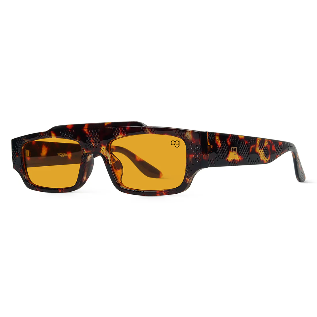 Cosmos orange Rectangle Sunglasses - Image 4