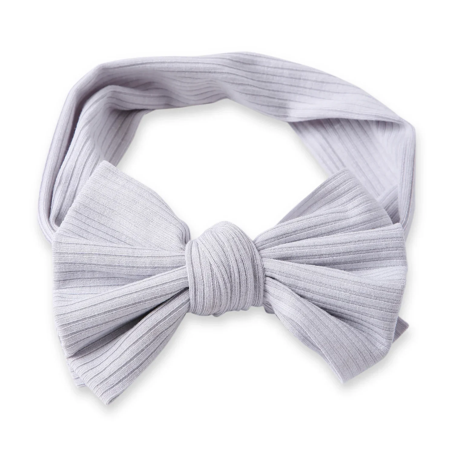 Cotton Baby Headband: Grey Bow Knot Style by Arendelle - Image 3