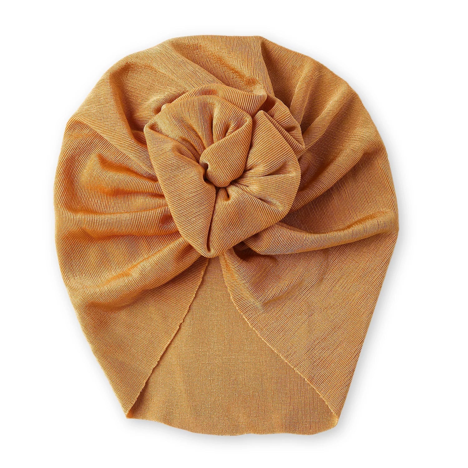 Cotton Baby Turban Cap – Soft, Stylish & Comfortable Mustard - Image 5