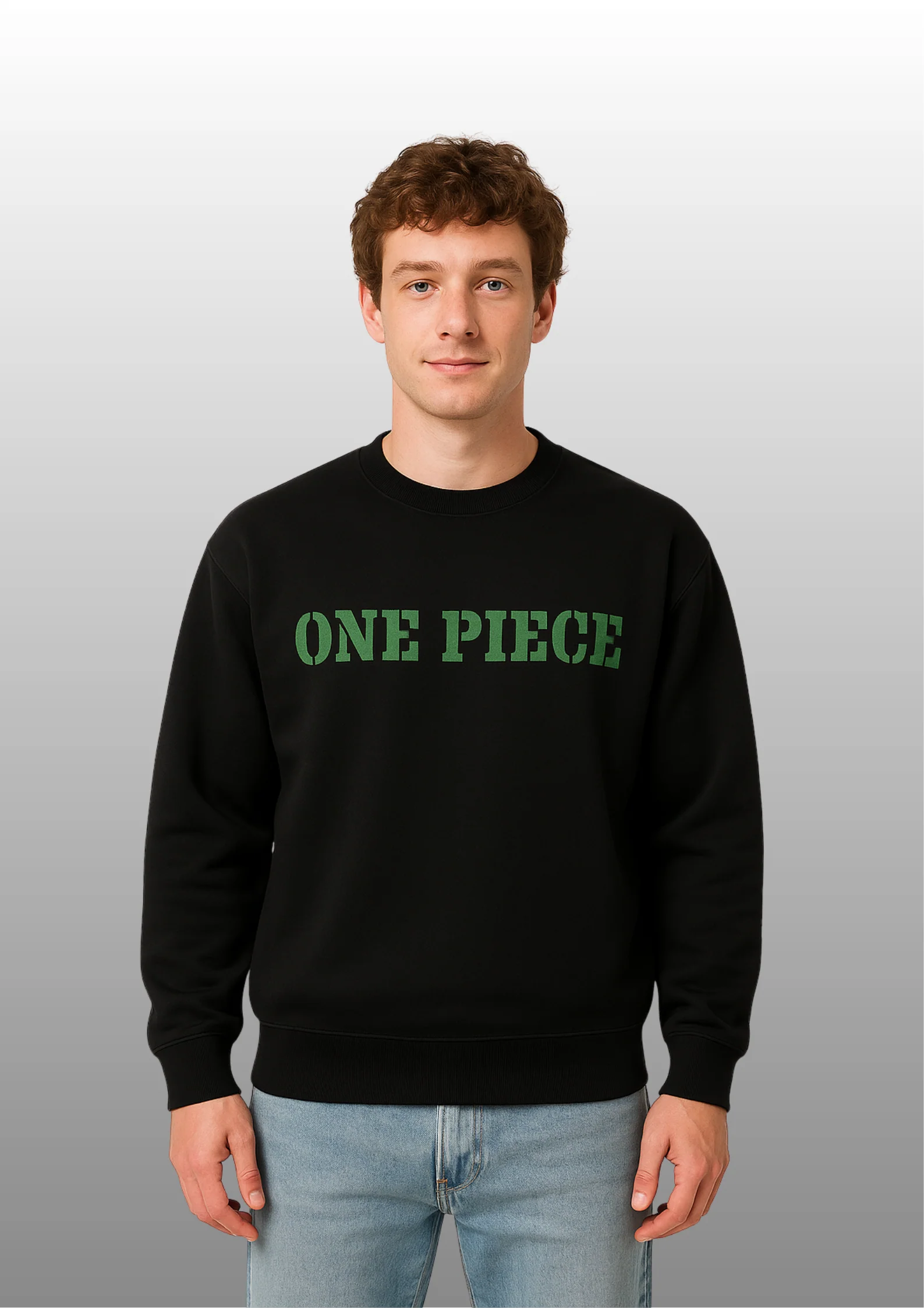 CrazyBee Back Print <> Black One Piece Sweatshirt - Image 2