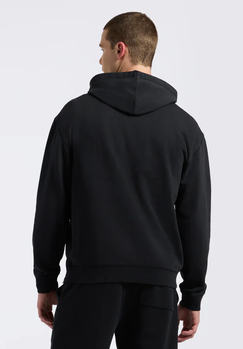 Crazybee Fleece Hoodie For men > Plain Black Hoodie - Image 3