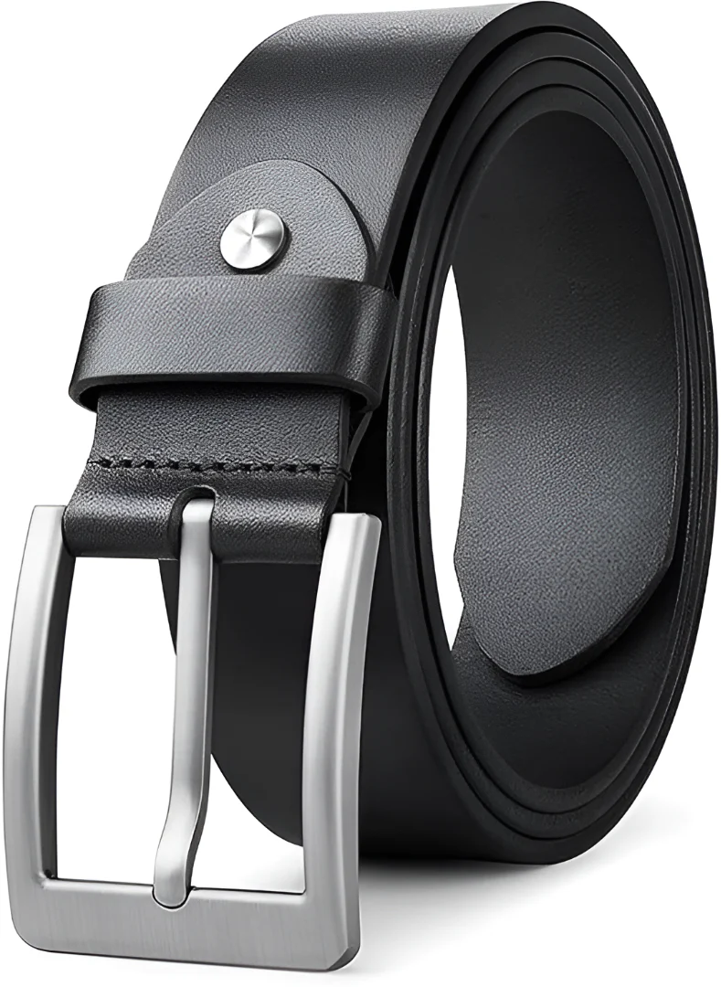 Creature Formal/Casual Black Color Genuine Belts For Men (Length- 46 inches||40MM||BL-042-BLK)