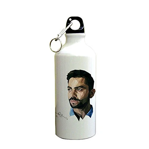 Cricket Player Virat Kohli Printed Sipper (600ml, Aluminium)