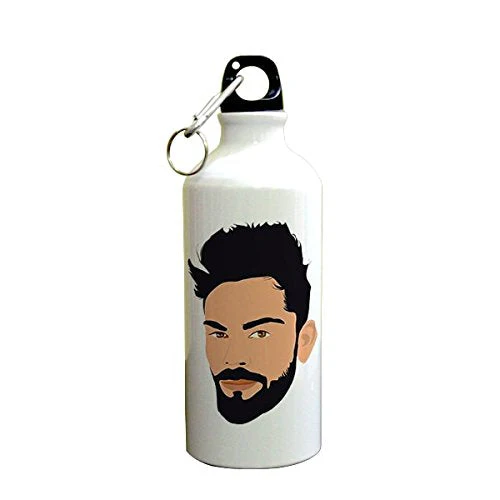 Cricket Player Virat Kohli Printed Sipper (600ml, Aluminium)