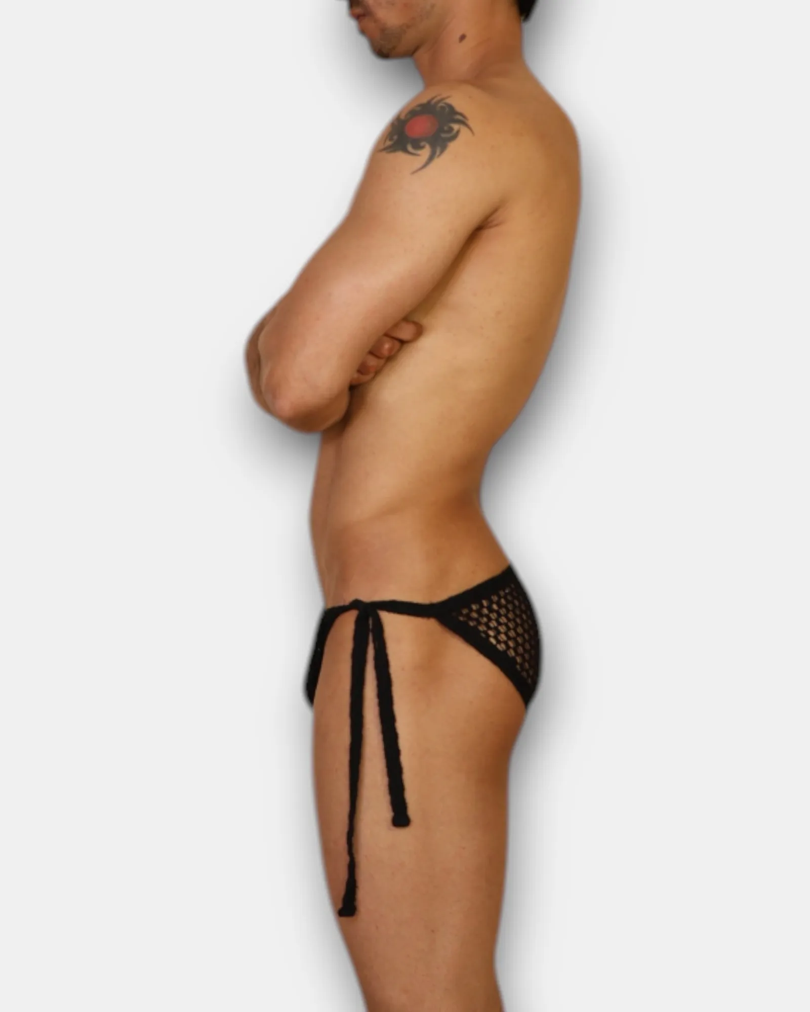 Crochet Tie Brief /Black - Image 4