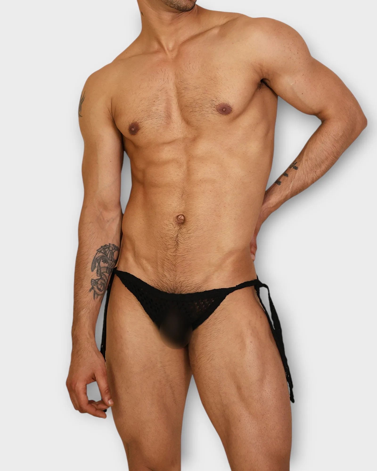 Crochet Tie Brief /Black - Image 9