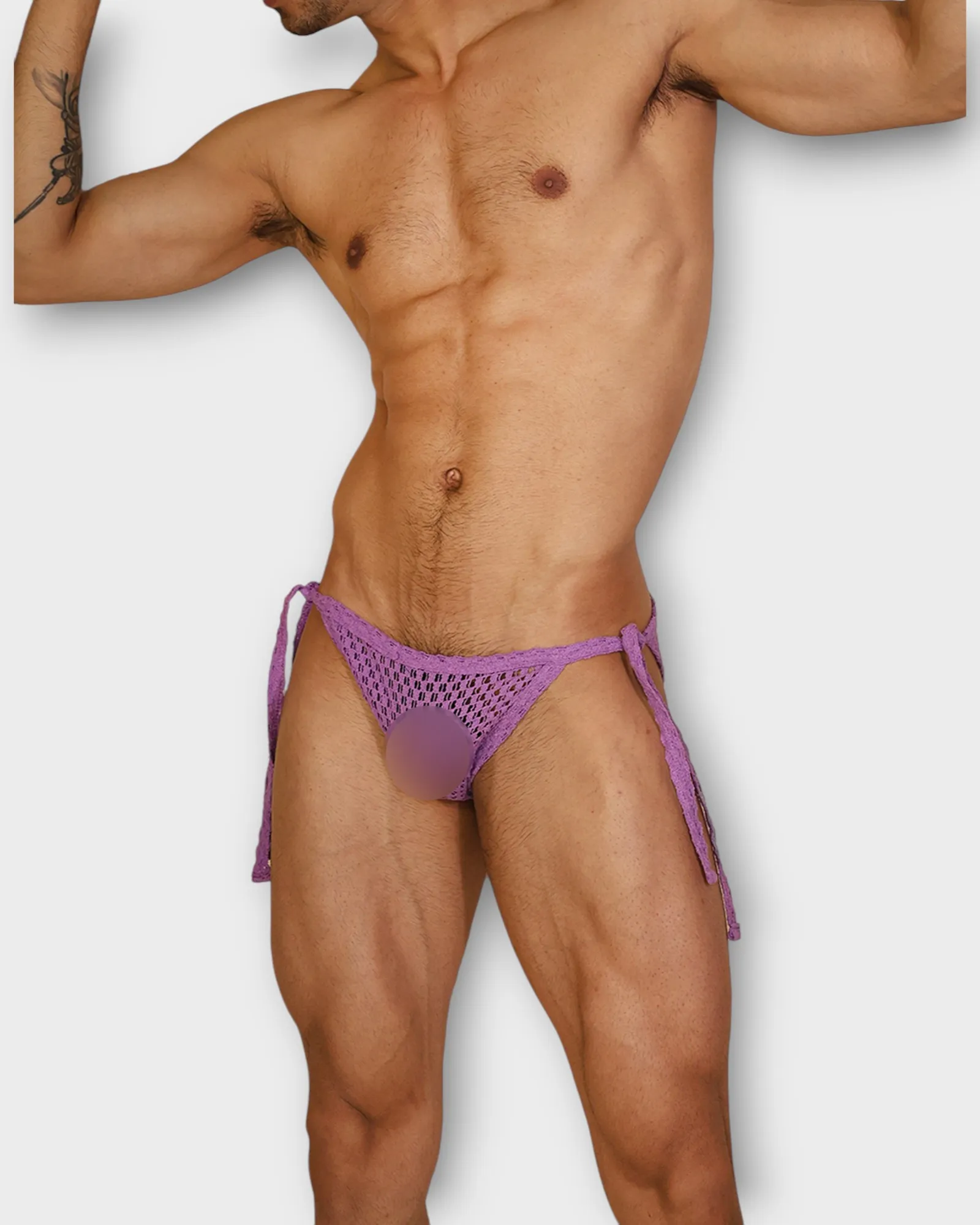 Crochet Tie Brief /Lavender - Image 16