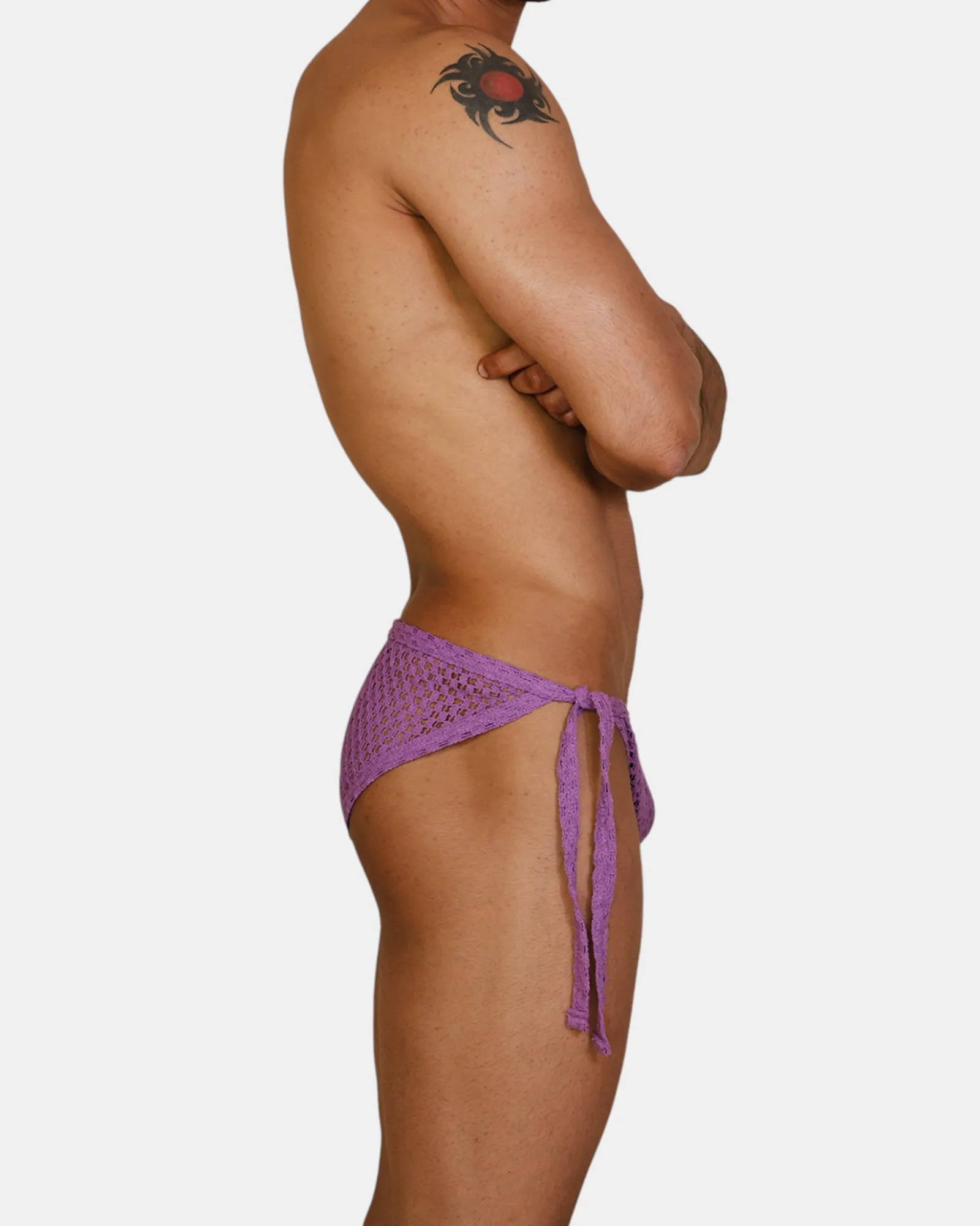 Crochet Tie Brief /Lavender - Image 3