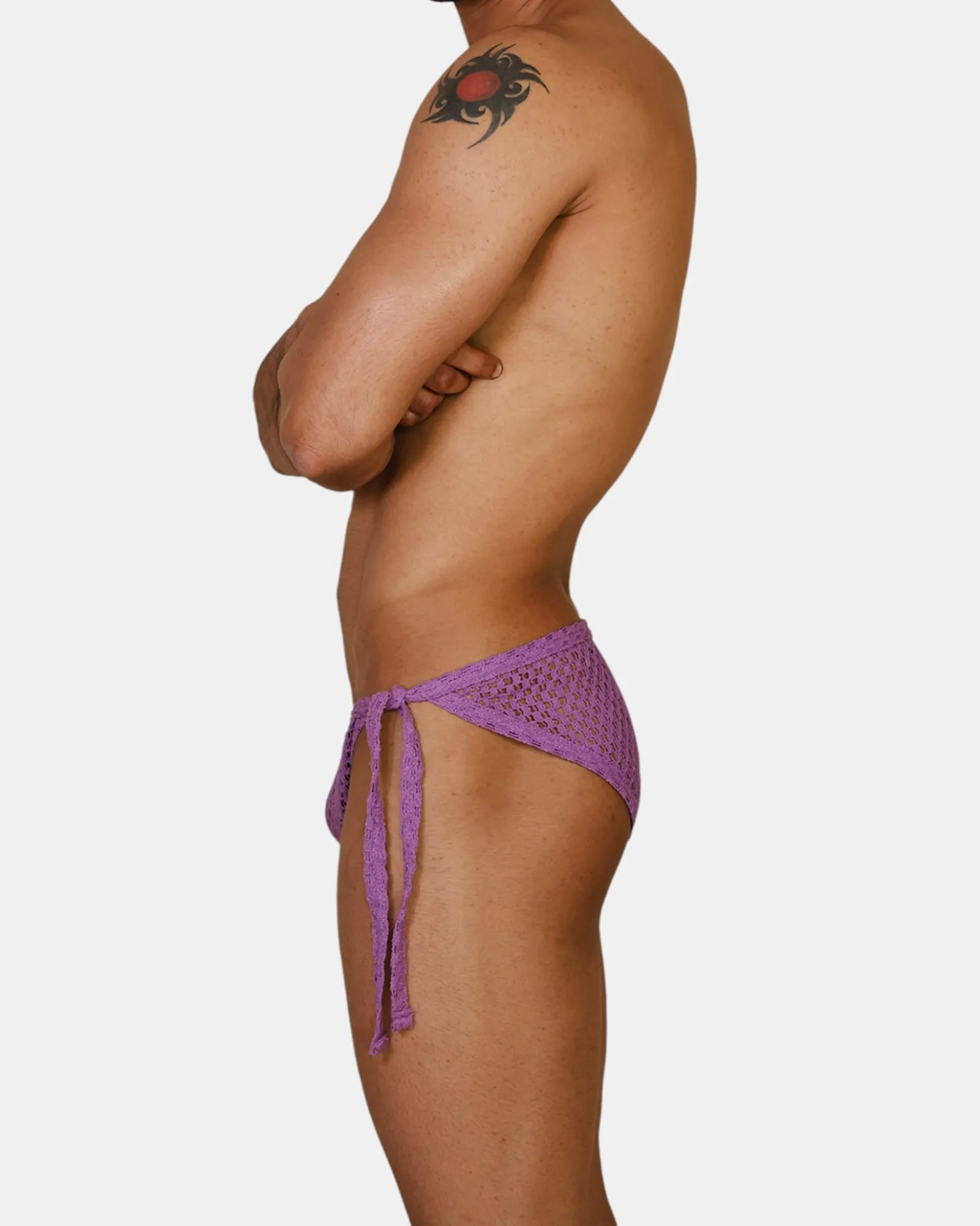 Crochet Tie Brief /Lavender - Image 4